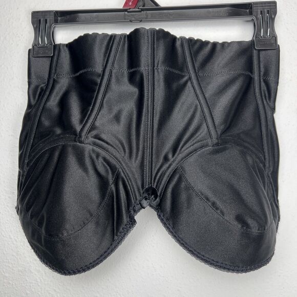 Vintage Backless Bustier By Delicates Lingerie Black Satin Bra Corset 36C Boning - Picture 1 of 13